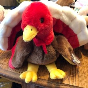 Ty Beanie Buddy - GOBBLES the Turkey (10 Inch) MINT TAGS Plush Toy